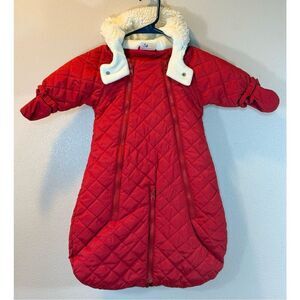 Hanna Andersson Outdoor Quilted Insulated Footed & Mitten Baby Bunting Suit